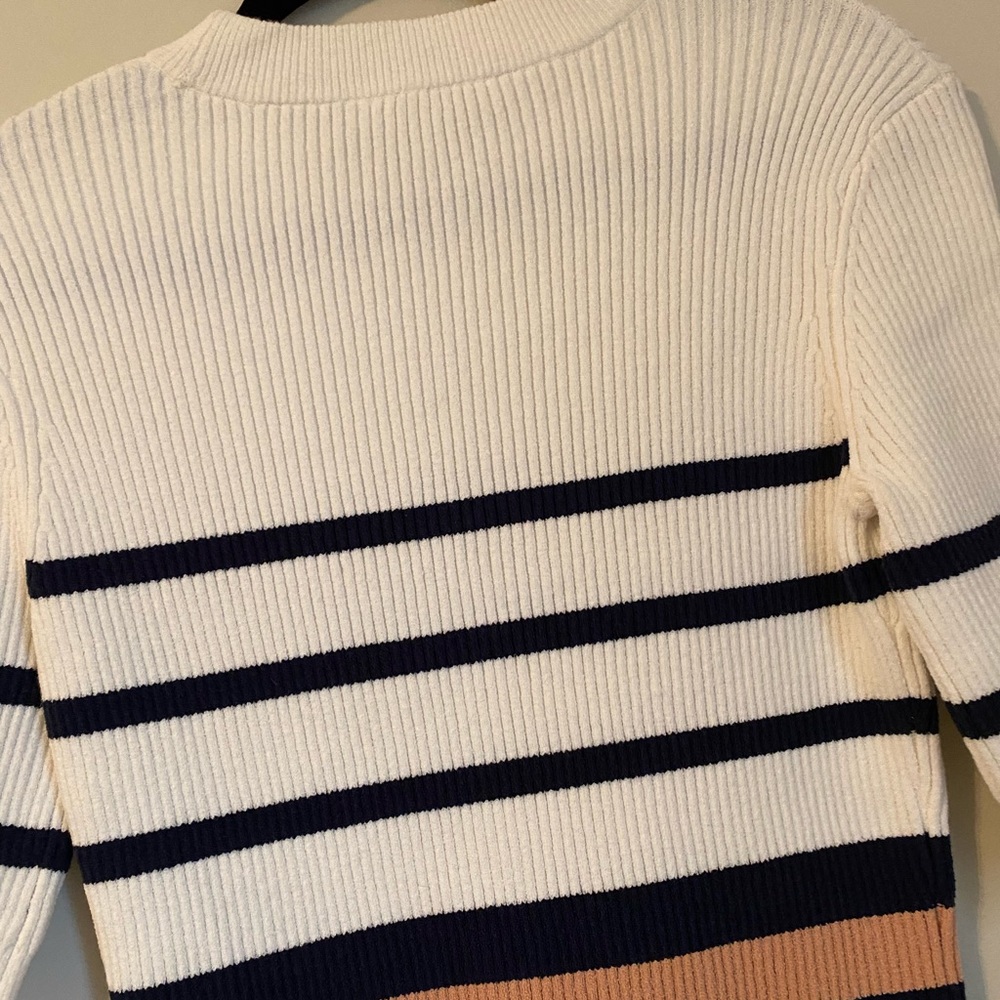 Frame Short Sleeve Ribbed Sweater Size Medium - Picture 6 of 10